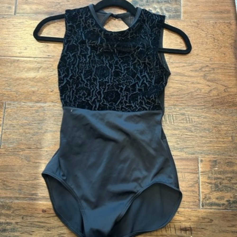Black Leotard Ballet Yumiko Charmsdancewear EUC